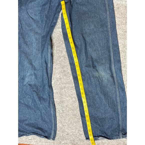 Vintage Carhartt Bib Overalls 34x32 Denim Carpenter 88FBH USA Union Made - Picture 6 of 6